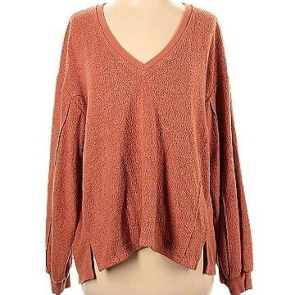 {UO} Bright and Cosy Oversized Fleece Sweater in Peachy Pink - Picture 1 of 7